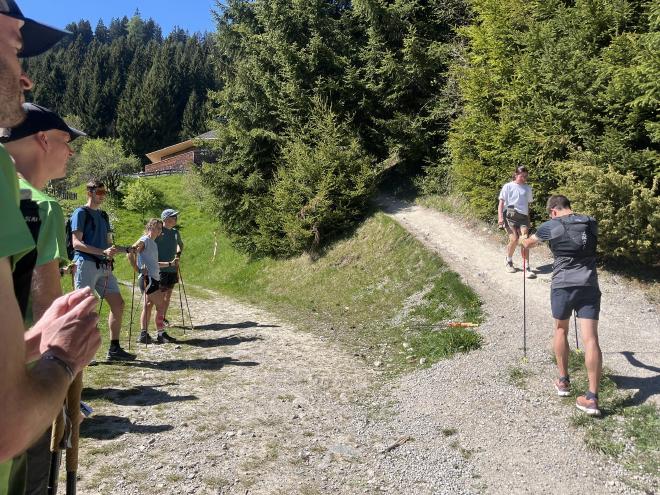 Weather-check slide during the trail running workshop