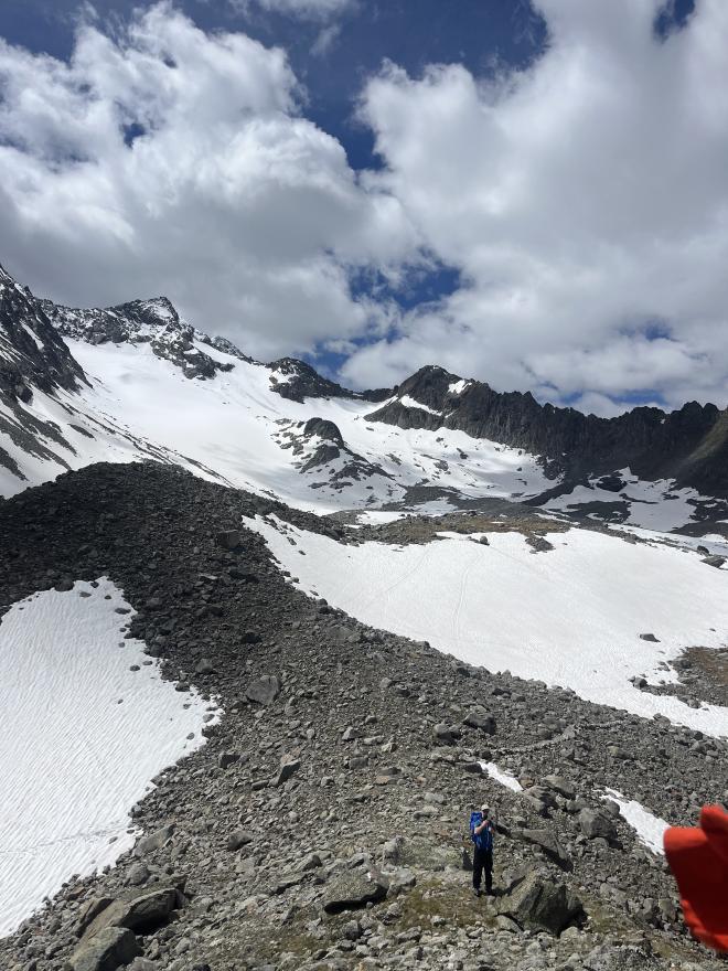 snowy ridge stubai alps
