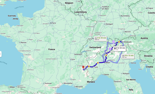 Map of Ailefroide